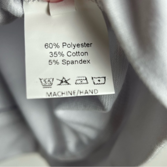 BRAND NEW Hooded pullover half zip Gray white size Large unisex long sleeve - Picture 9 of 14